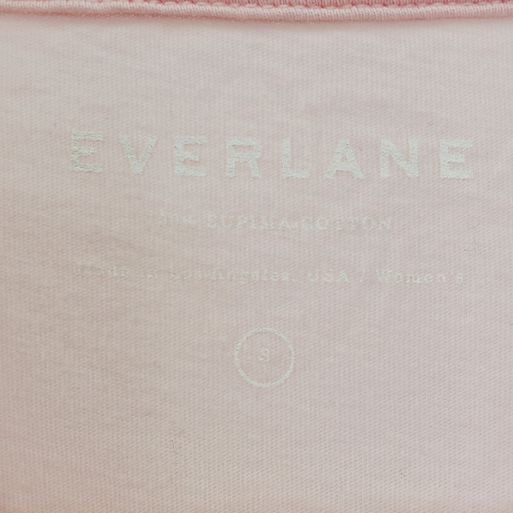 Everlane Pink Crew Neck Tee Shirt Supima Cotton - Picture 4 of 5